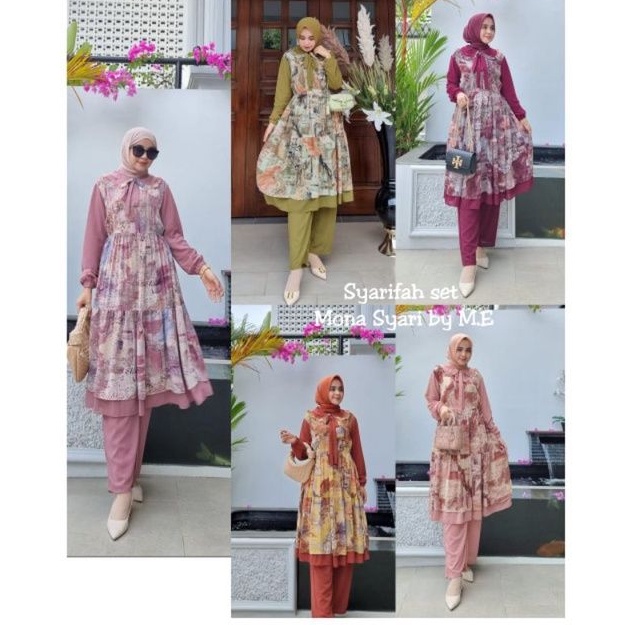 Syarifah one set Celana Original Mona Syari'i By M.E