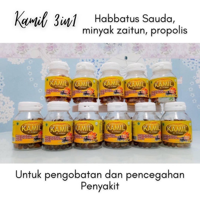 KAPSUL KAMIL 3in1 Isi 70 Kapsul 100% Asli Original