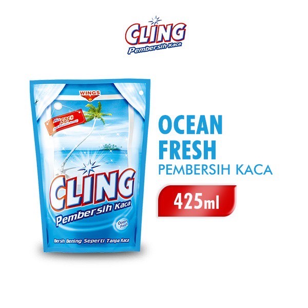 CLING Pembersih Kaca Biru 425ML