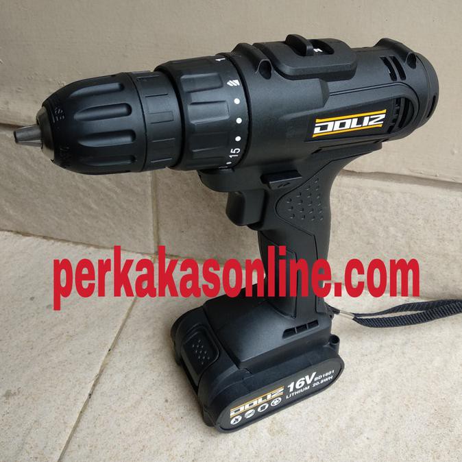 Bor Cordless Drill Baterai 13mm 16V Doliz BD616 (makita/dewalt/stanley