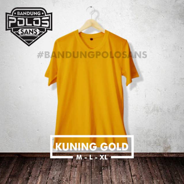 Kaos Polos Kuning Gold