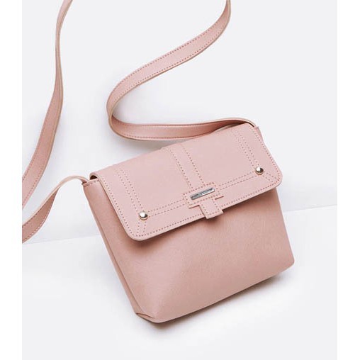 TAS SOPHIE MARTIN TREVESIA PINK T6936P3 SELEMPANG PINK KULIT IMPORT PROMO DISKON MEMBER TERMURAH