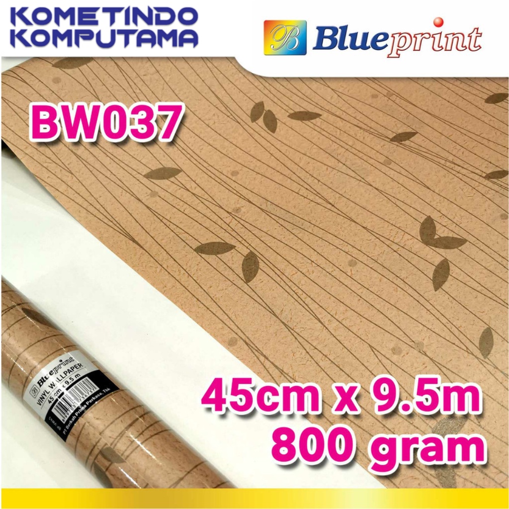 BW037 Wallpaper Sticker Vinyl Dinding BLUEPRINT 45Cm x 9,5M Motif BW037 - Wallpaper Dinding