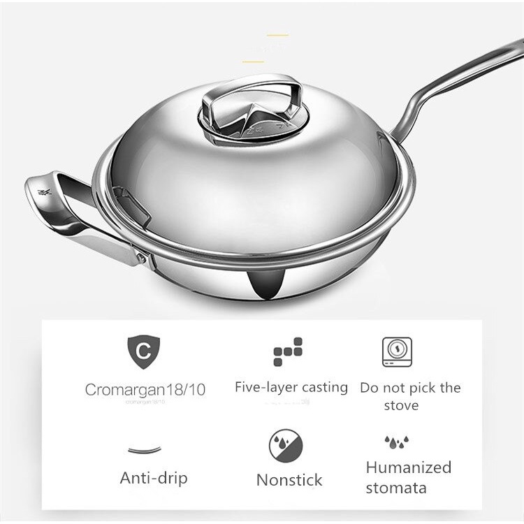 Pan Cromargan Stainless Steel WMF Wok Silver 30cm Panci Penggorengan Wajan From Jerman