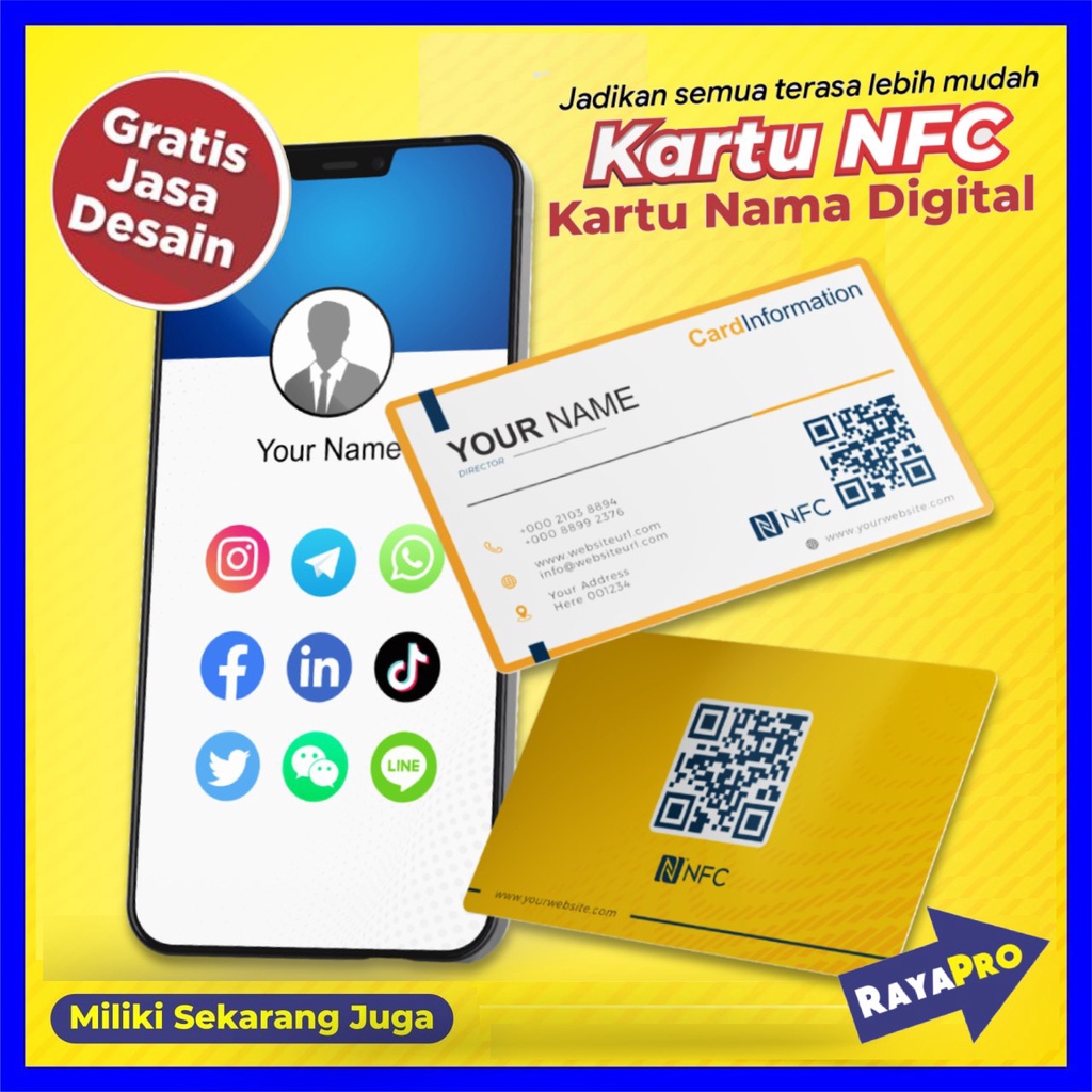 

Kartu Nama Digital / Smart Business Card NFC / NFC Card