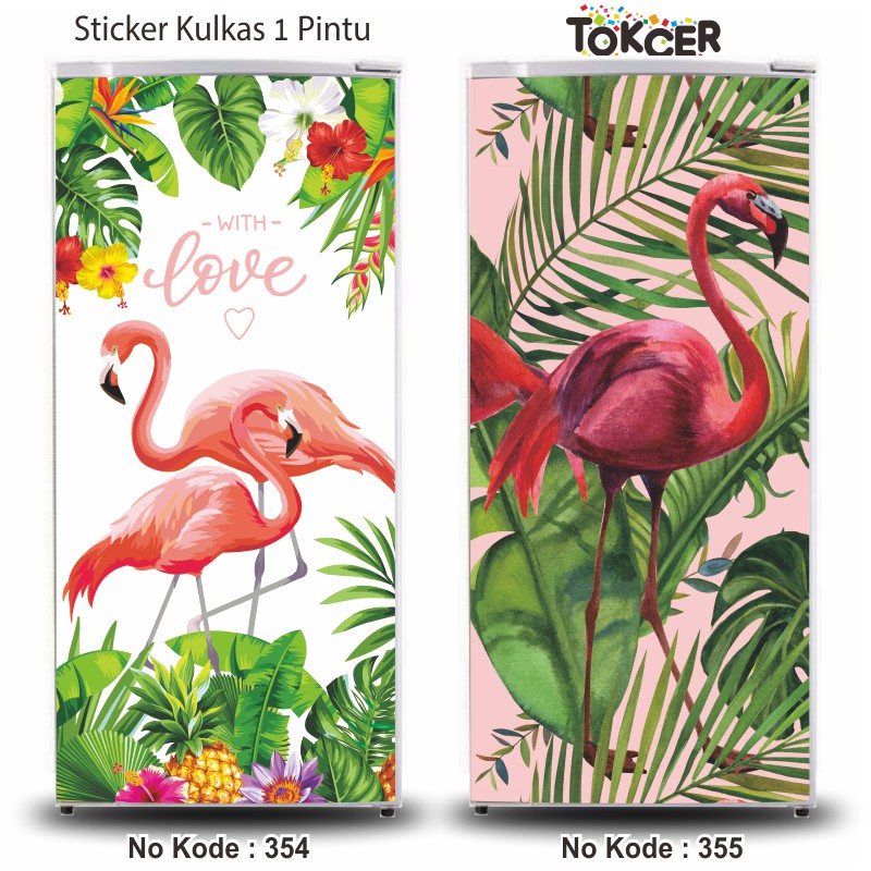 Stiker Kulkas 1 Pintu dan 2 Pintu FLAMINGO