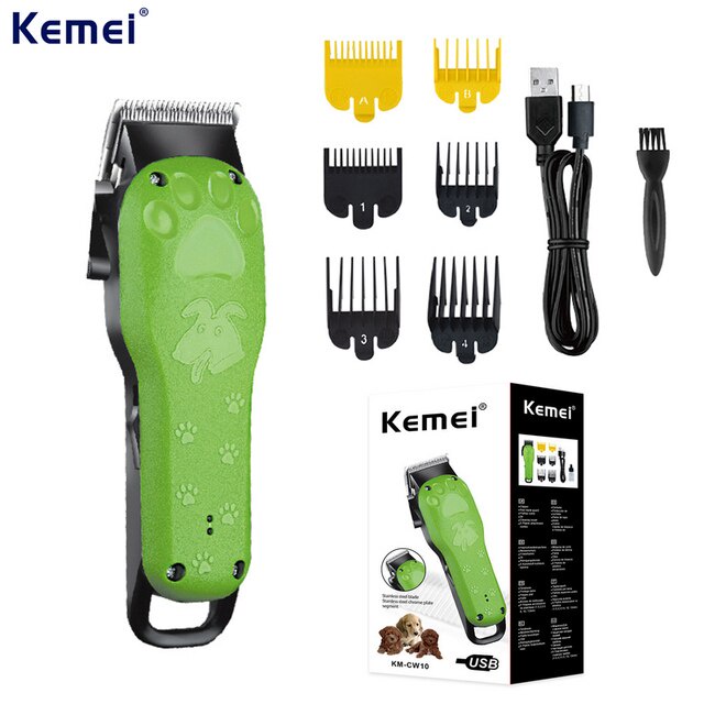 KEMEI CW10 Pet Clipper CAS Baterai Alat Cukur Potong Bulu Hewan Anjing Kucing Kelinci KM CW10 KMCW10