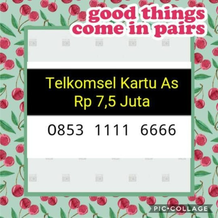 nomor cantik(0853 1111 6666)double aaaa,tsel AS