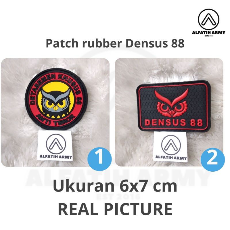 Jual Alfatih Army Patch Rubber Densus 88 Burung Hantu Logo 5X7cm Karet ...