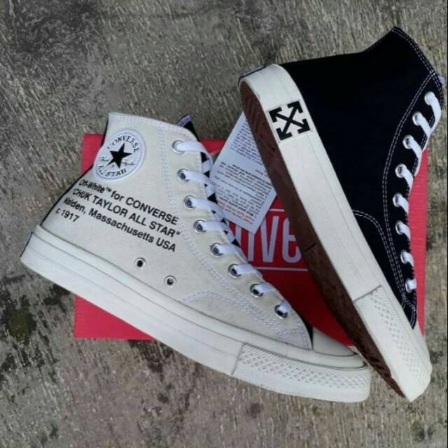 converse black off white