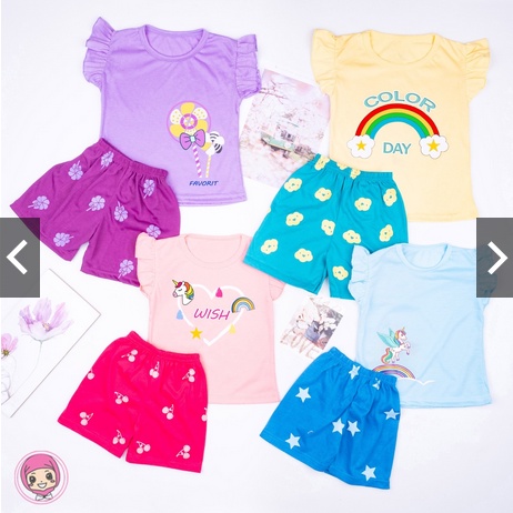 SETELAN ANAK RUFFLE / SET BAJU ANAK CEWEK USIA 1- 8 TAHUN WONDERFUL EDITION