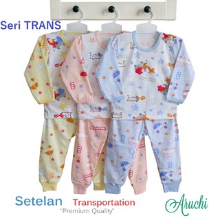  ARUCHI  Setelan Panjang Piyama Baju  Tidur Bayi  ukuran  S M L 