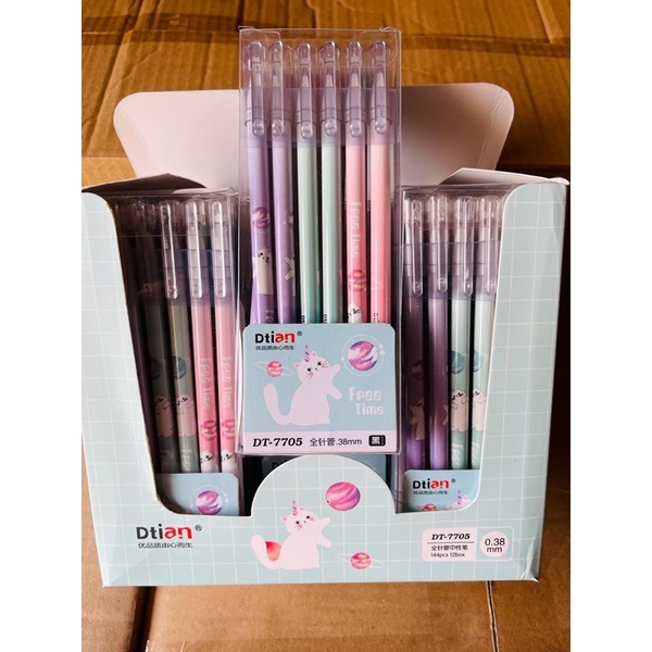 

pen gel motif free time cat isi 12
