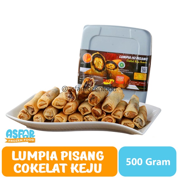 

Indopertama Lumpia Pisang Cokelat Keju Lumer 500 Gram
