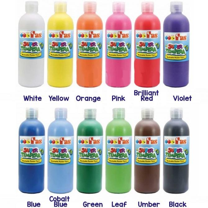 

TERBARUU!! FAS - Super Tempera Washable Poster Paint 500ml Cat Air Anak Painting PROMO