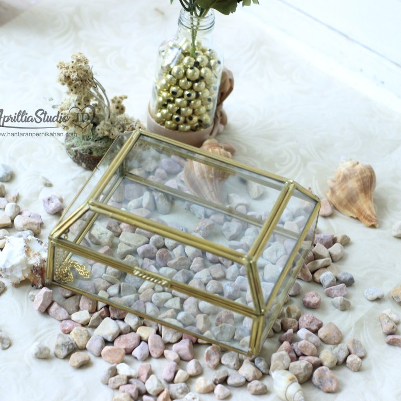Kotak Perhiasan | Ringbox Terarium S4 UK 16x13x8 cm