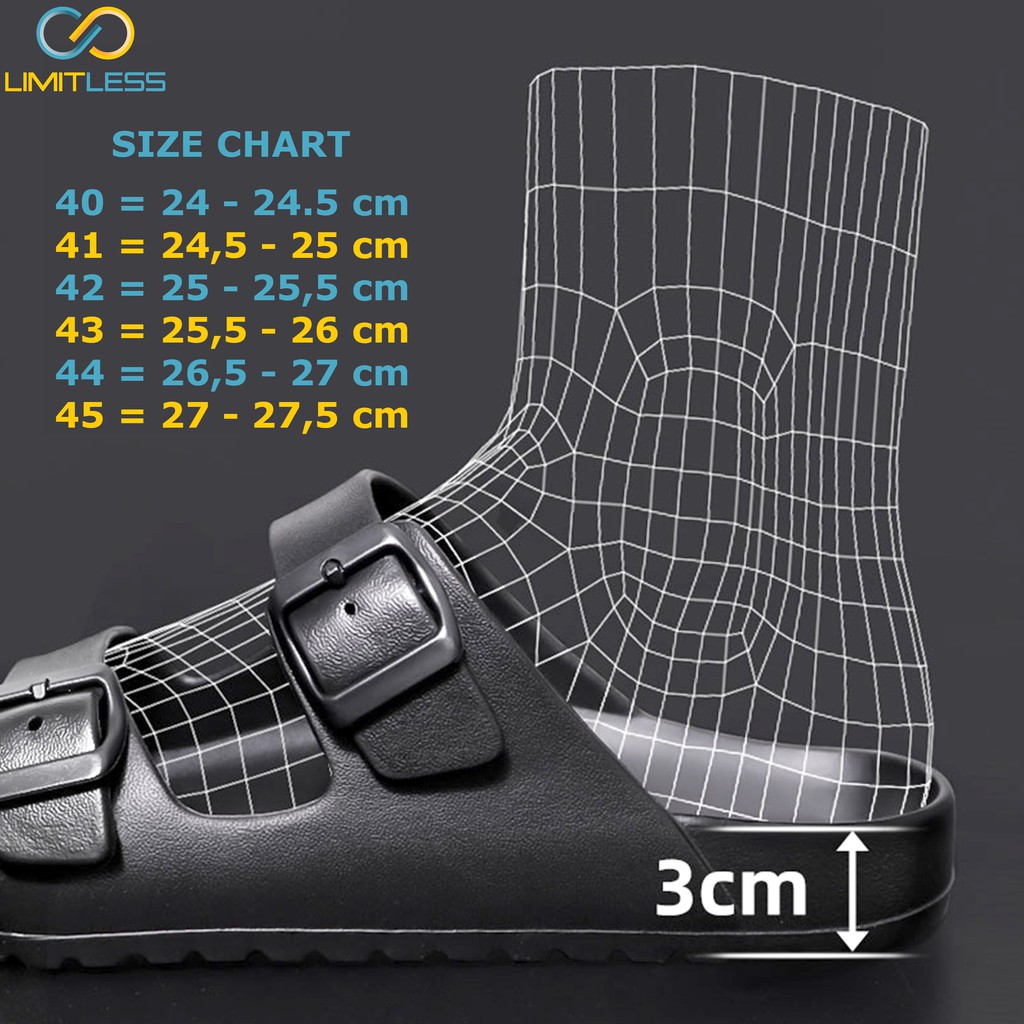Sandal Pria Selop Casual Sandal Cowok Selop Slip On Limitless Sandal Slide Pria Eva Ringan Nyaman Murah