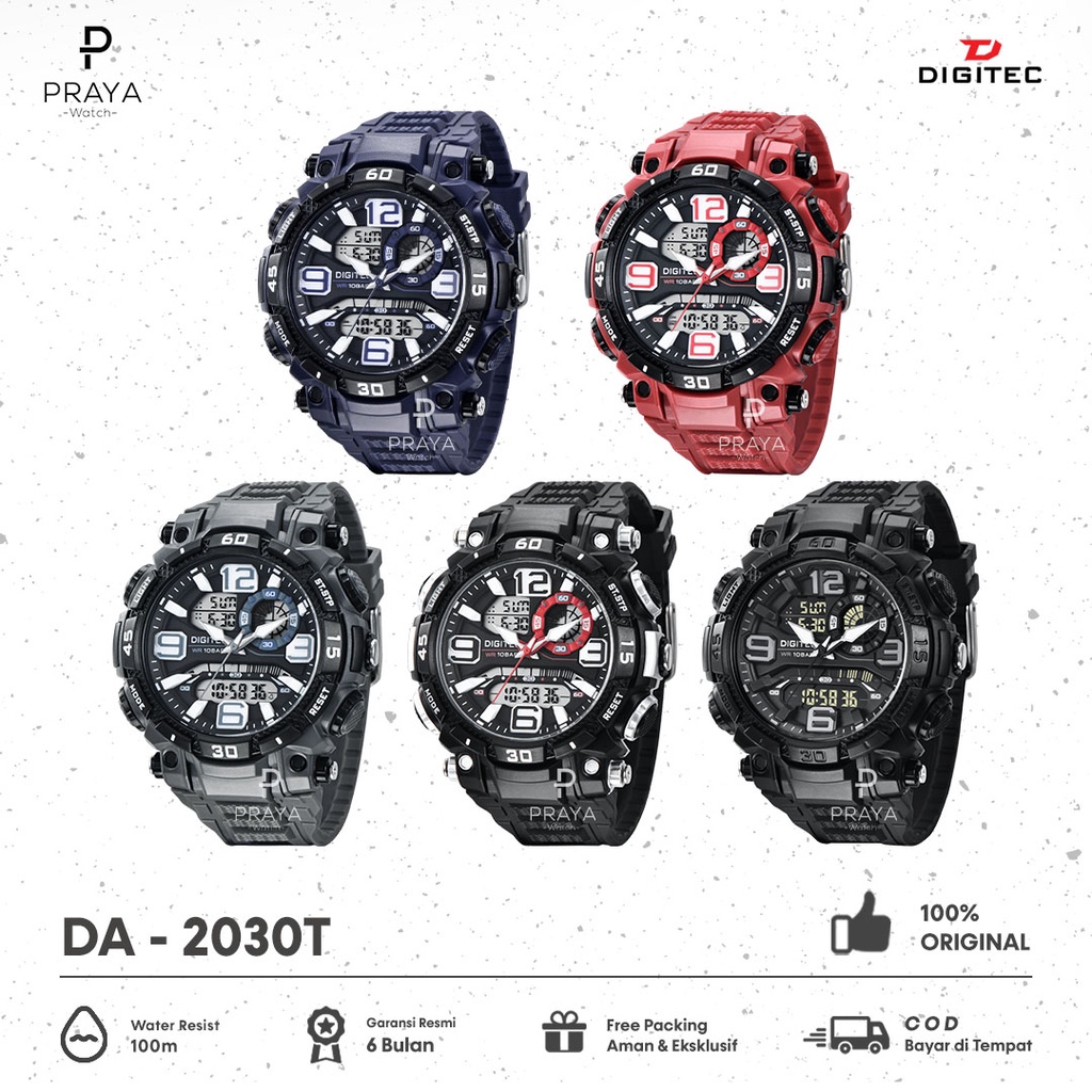 Jam Tangan Pria Digitec DA2030T DA 2030 T Original