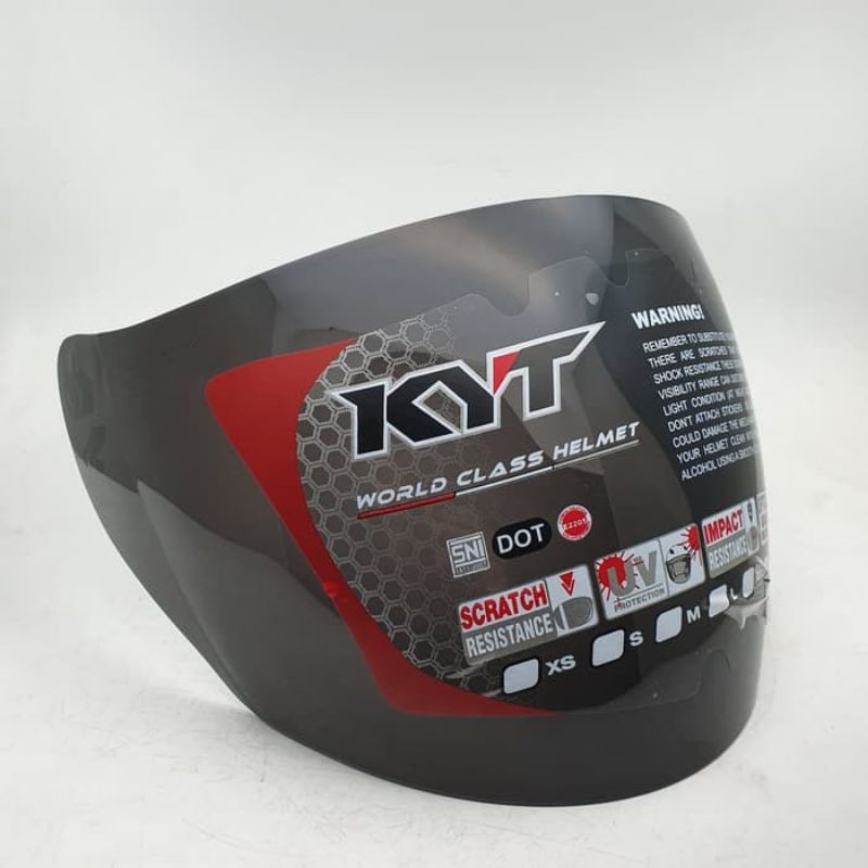 COD Kaca Visor Helm KYT Djmaru Galaxy Ink Centro Dark Smoke Hitam Original