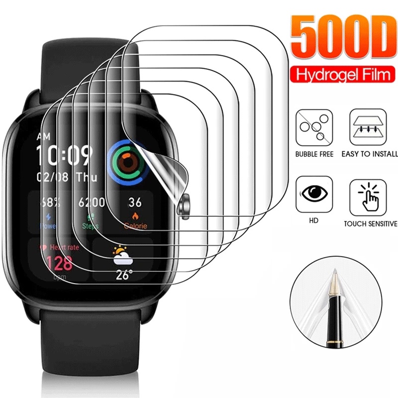 Film Hydrogel Pelindung Layar Smartwatch Huami Amazfit GTS 4 mini Full Cover Anti Gores / Sidik Jari