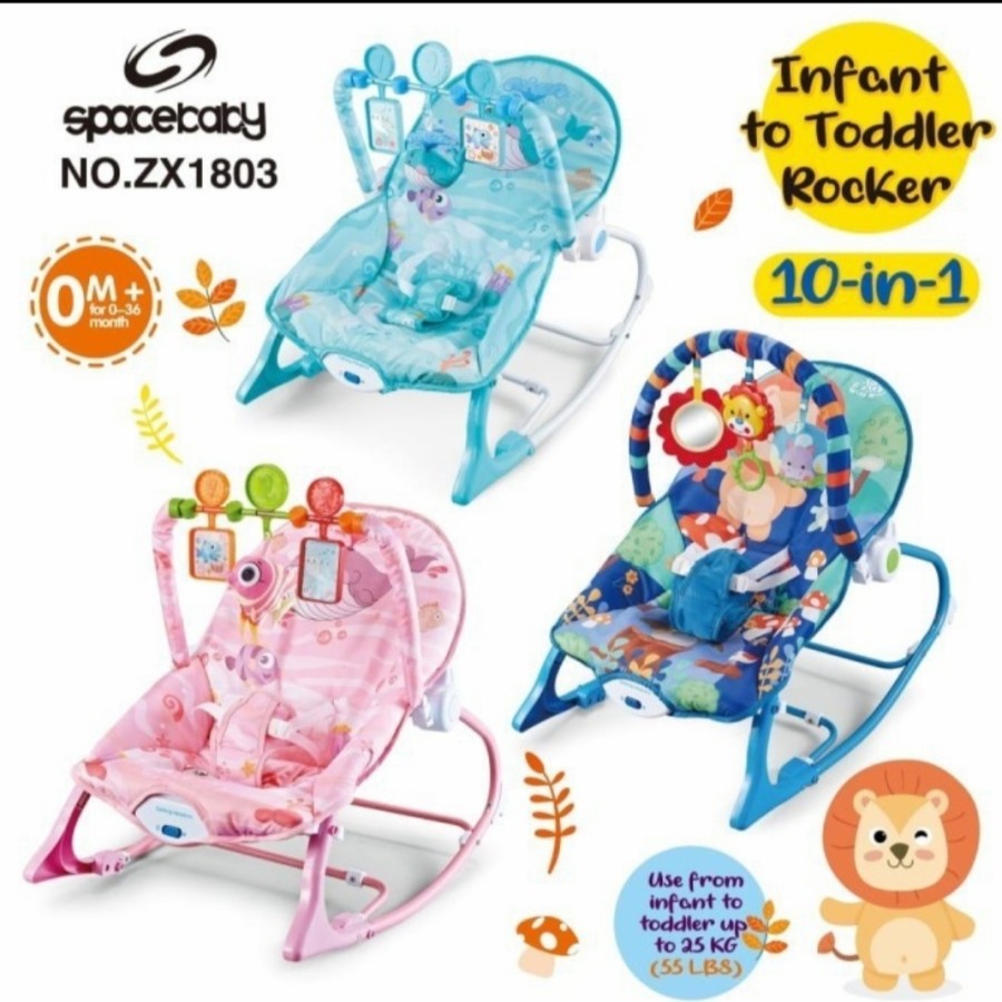 Bouncer/Kursi ayun Space Baby Infant To Toddler Rocker 10 in 1 ZX1803