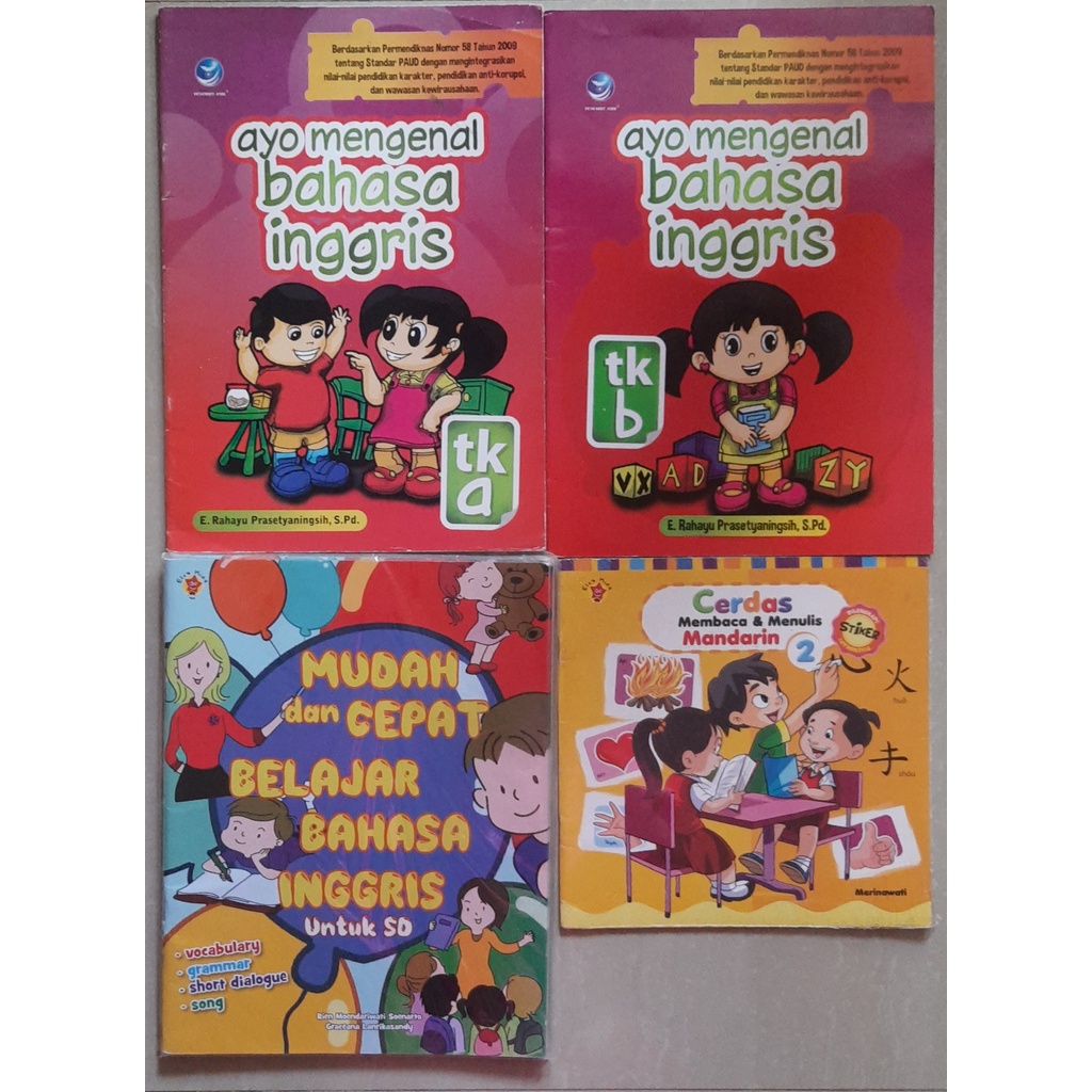 Buku Belajar Bahasa Inggris TK SD & Bahasa Mandarin