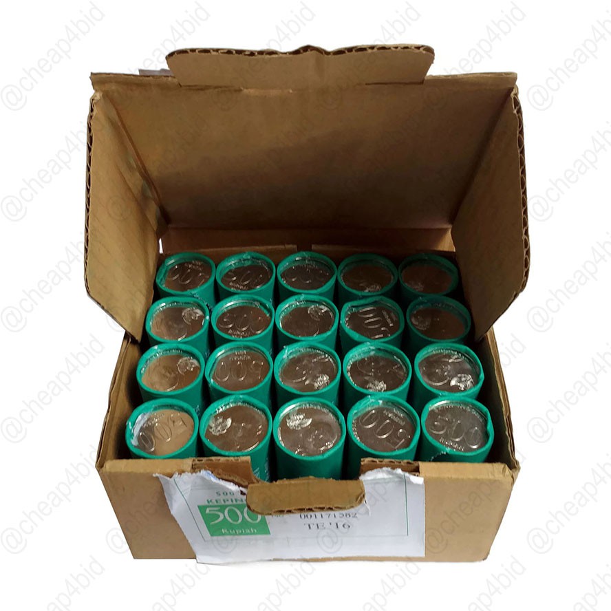 KOIN 500 RUPIAH 2016 - 1 DUS / BOX - 500 KEPING / 20 ROLL