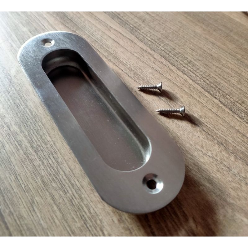 Handle Tanam Oval Stainless 4x12cm /Pcs Satuan