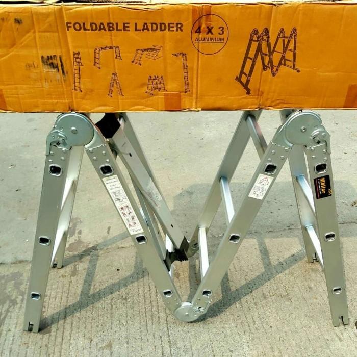 Tangga Lipat Tangga Alumunium Multifungsi / Tangga Lipat Alumunium 4 X 3