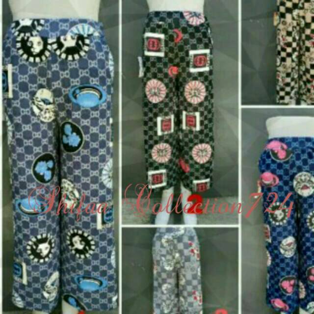 Celana Kulot Panjang Bermotif (BB 50-60 Kg / All Size Dewasa)