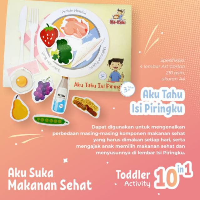 Ready Toddler Activity Aku Suka Makanan Sehat Shopee Indonesia