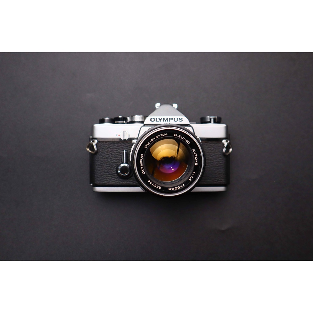 Kamera Analog SLR Olympus OM-1 Silver Mulus Sekali Normal 