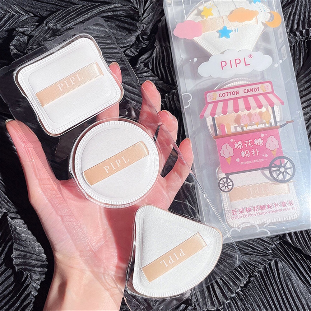 3PCS Marshmallow Puff Set Basah dan Kering Super Lembut Foundation Makeup Sponge Cushion Puff