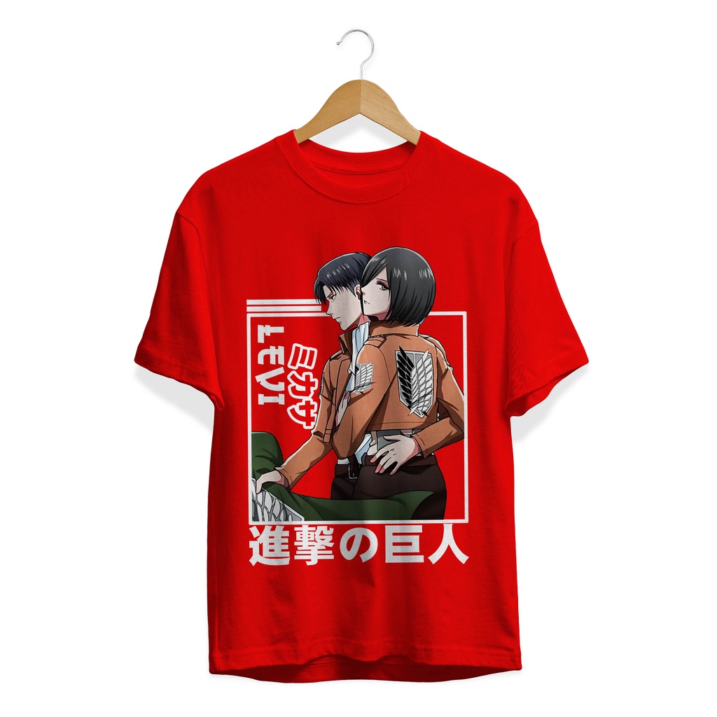 KAOS DISTRO LEVI MIKASA RELASIONSHIP ATTACK ON TITAN STYLE ANIME