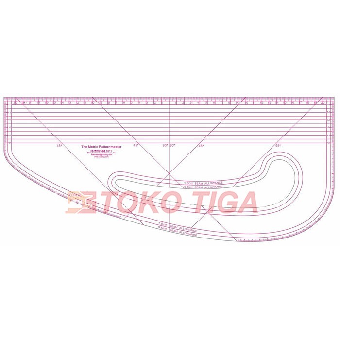 

Penggaris Jahit/Menjahit/Busana - Quilting Ruler 60cm - 8511/6511