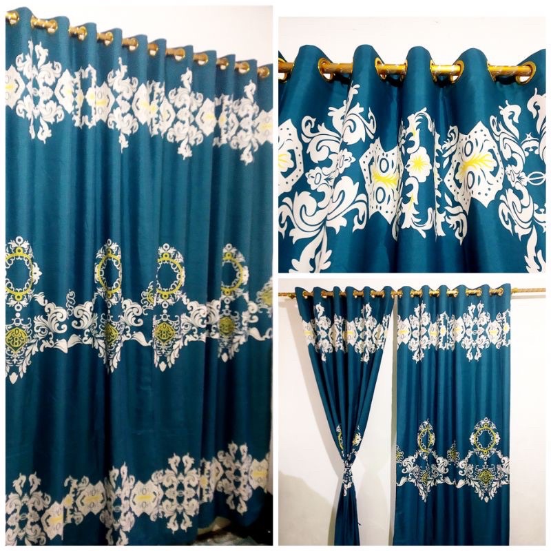 [ PINTU DAN JENDELA ] GORDEN SMOKRING MOTIF SULTAN PRIYANKA BIRU