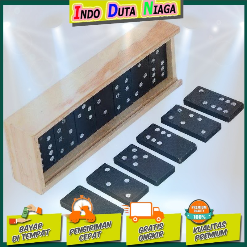 VBESTLIFE Mainan Domino Gaple Kayu Board Game 28 PCS - D28