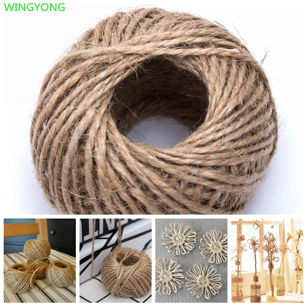 Roll Tali Jute Rami Hemp Goni untuk Dekorasi  Packing 