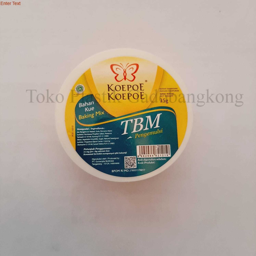 

TBM koepoe koepoe 35gram / Pelembut Kue Roti Adonan Cake / Bahan Kue Kupu Kupu