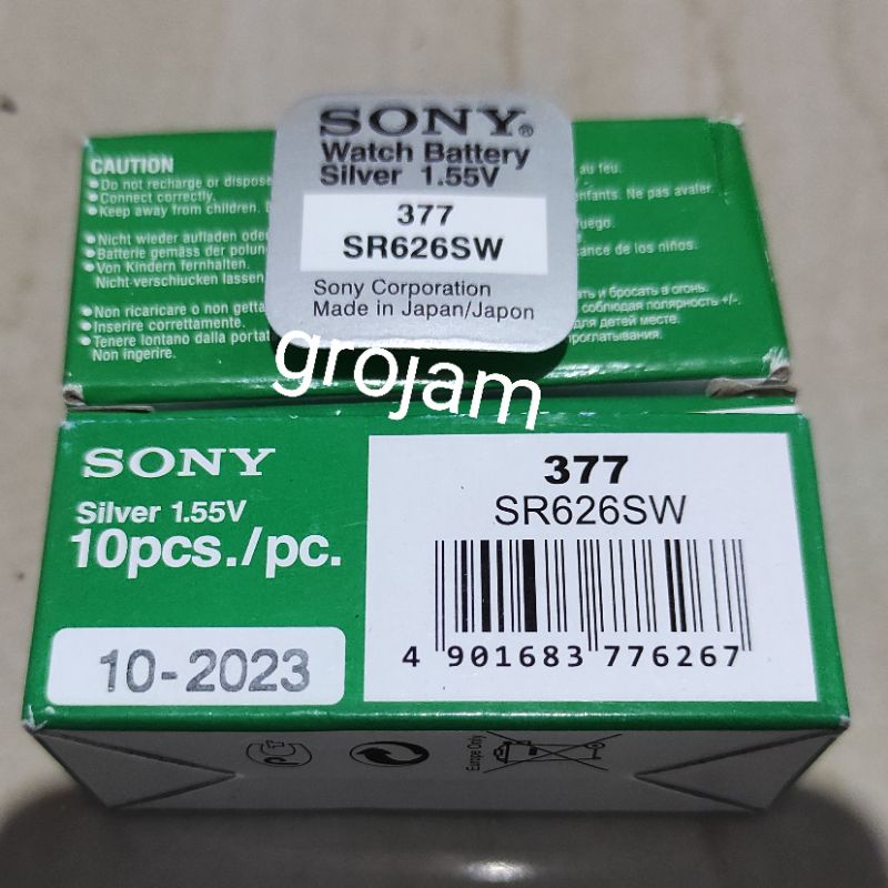 Baterai Maxell 377 Maxell 626 Murata 377 Murata 626 Renata 377 Renata 626 Sony SR626SW 377 SR626 626SW 626