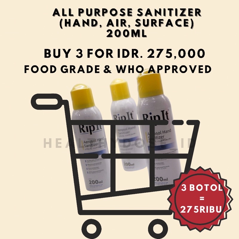 PROMO RIP IT 200ml ISI 3 BOTOl / Rip It AEROSOL FOOD GRADE