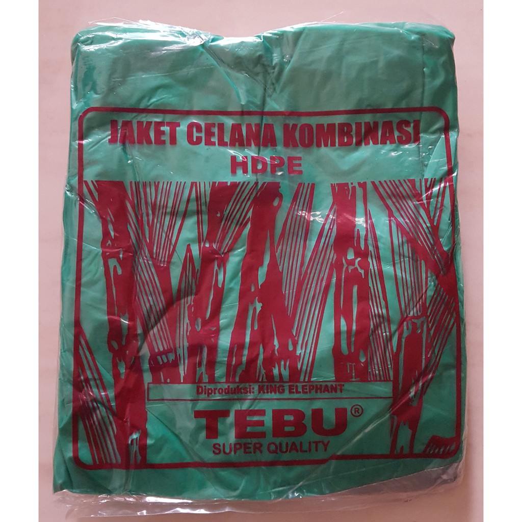 [PAKET 12 PCS] Jas Hujan Setelan Plastik TEBU (Jaket + Celana) Kombinasi