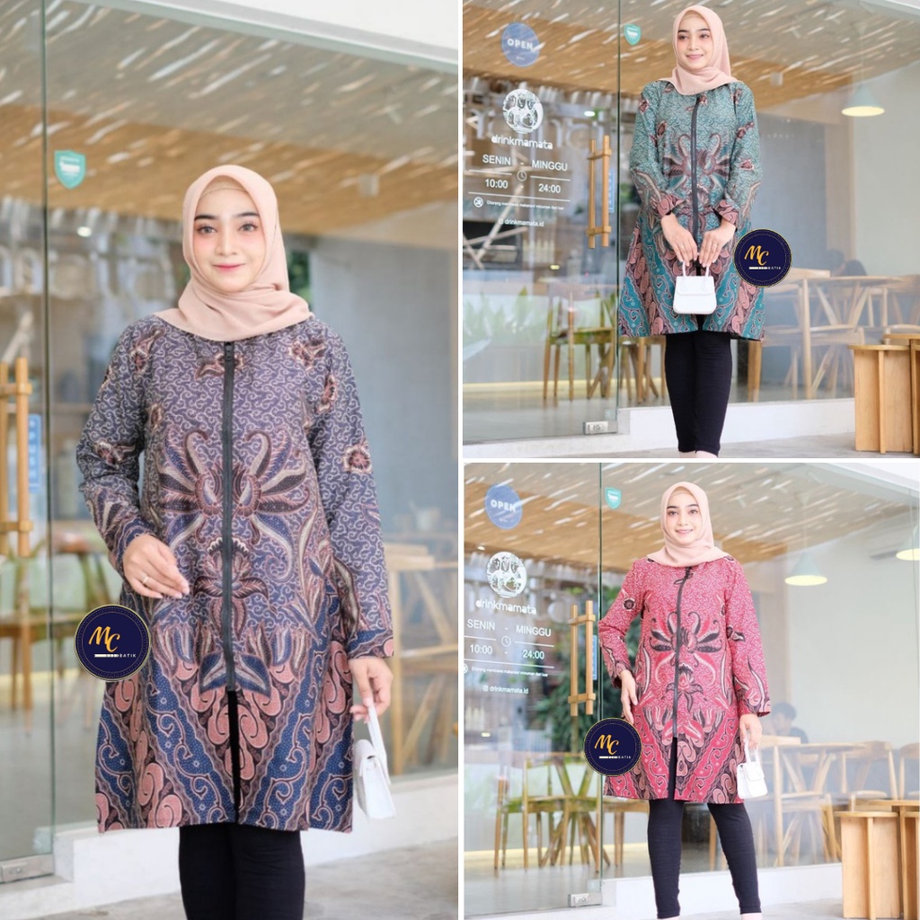 Mc Batik Tunik Batik - Atasan Batik Tunik Batik Ready Seragam M L XL XXL Jumbo