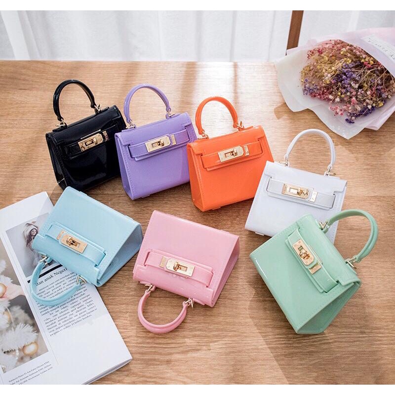 YBS Tas Import Jelly Glossy  / Tas Andin / Tas Wanita Populer 2in1 9082