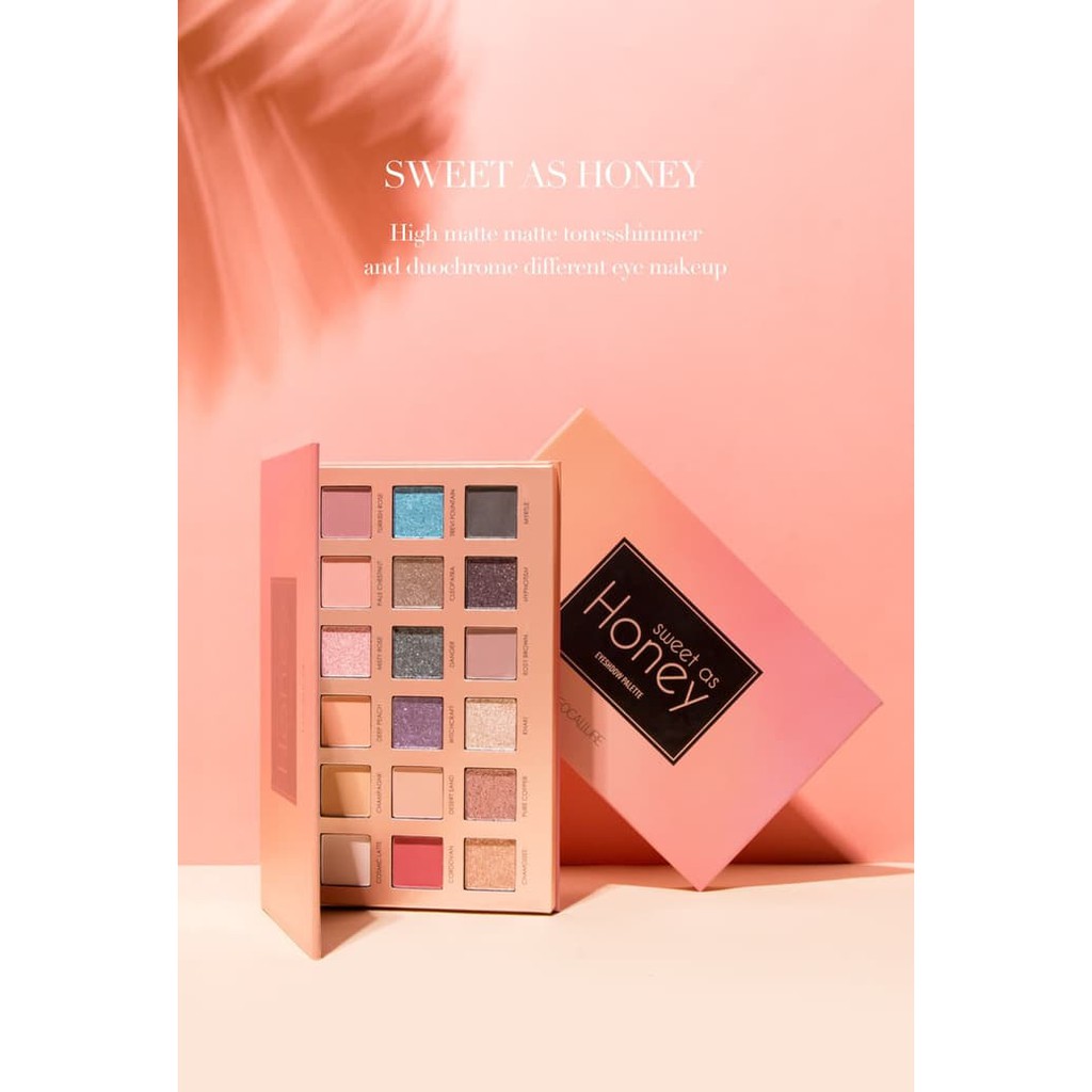 FOCALLURE New 18 Colors SWEET AS HONEY Eyeshadow Palette ORI