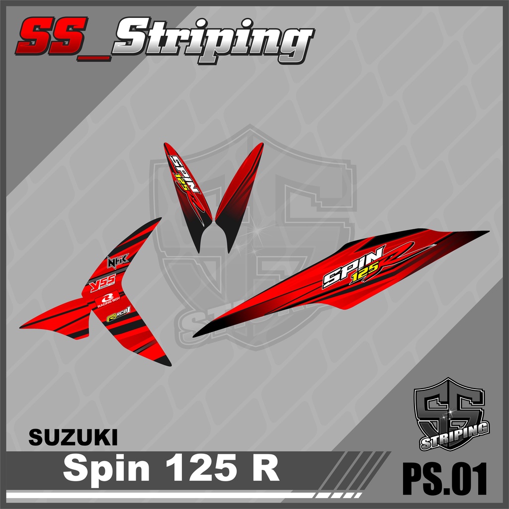 Sticker Striping List Variasi Spin 125 R - Striping Spin 125 R. PS.001