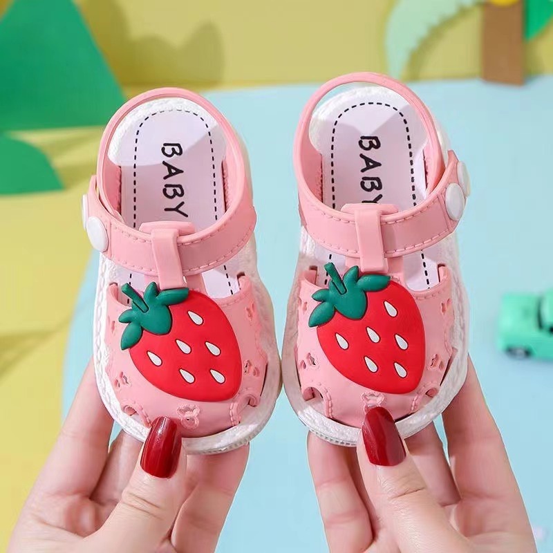 NEW Sepatu sandal anak perempuan motif strawberry