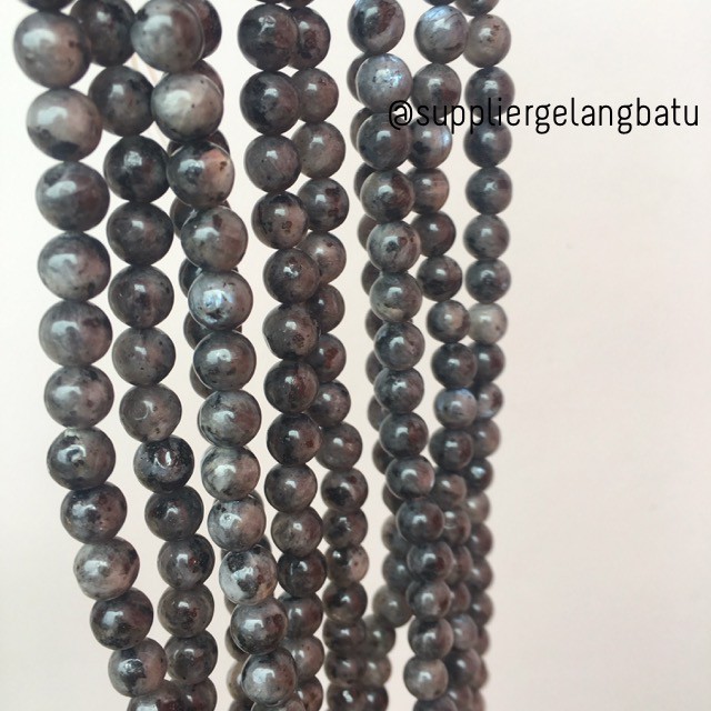 supplier batu abu labrador kilap 8mm labradorite bongkah akik natural
