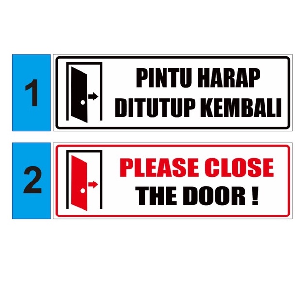  Stiker  HArap tutup  pintu  kembali stok selalau ready 