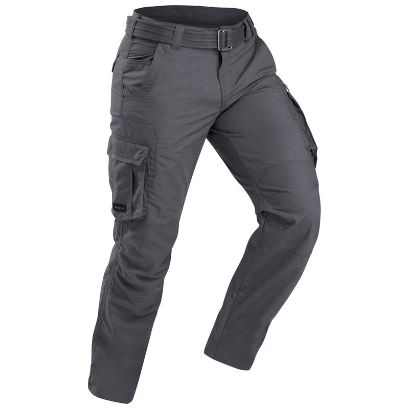 FORCLAZ Celana Panjang Trekking/Hiking Pria Abu-Abu travel 100 bu m trousers cbg grey - 8572546